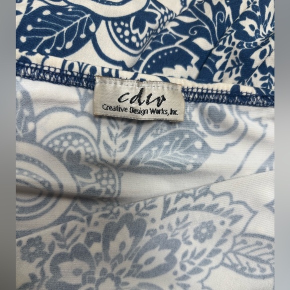 Y2K CREATIVE DESIGN WORKS FLORAL PAISLEY COWL NECK TIE BACK HALTER TOP SZ M - Picture 7 of 8